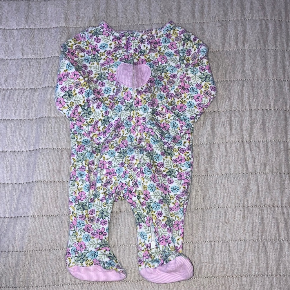 #22. Carter’s - Purple Floral Heart Onesie